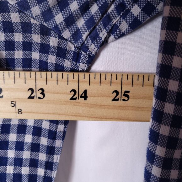 Southern Tide Shirt Mens Large Gingham Navy, White Classic Fit - Picture 7 of 11